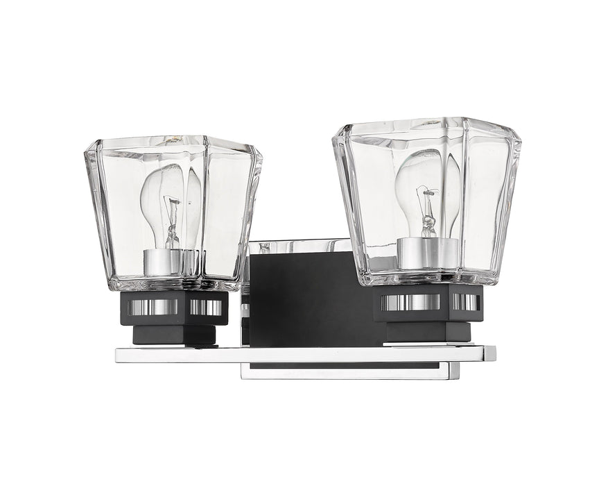 Vanity Z-Lite 474-2V-CH-MB Chrome + Matte Black Jackson 2 Light Vanity Z-Lite
