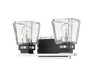 Vanity Z-Lite 474-2V-CH-MB Chrome + Matte Black Jackson 2 Light Vanity Z-Lite