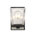 Wall Sconce Z-Lite 475-1S-MB-BN Matte Black + Brushed Nickel Bleeker Street 1 Light Wall Sconce Z-Lite
