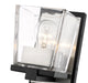 Wall Sconce Z-Lite 475-1S-MB-BN Matte Black + Brushed Nickel Bleeker Street 1 Light Wall Sconce Z-Lite