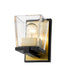 Wall Sconce Z-Lite 475-1S-MB-OBR Matte Black + Olde Brass Bleeker Street 1 Light Wall Sconce Z-Lite