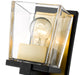 Wall Sconce Z-Lite 475-1S-MB-OBR Matte Black + Olde Brass Bleeker Street 1 Light Wall Sconce Z-Lite