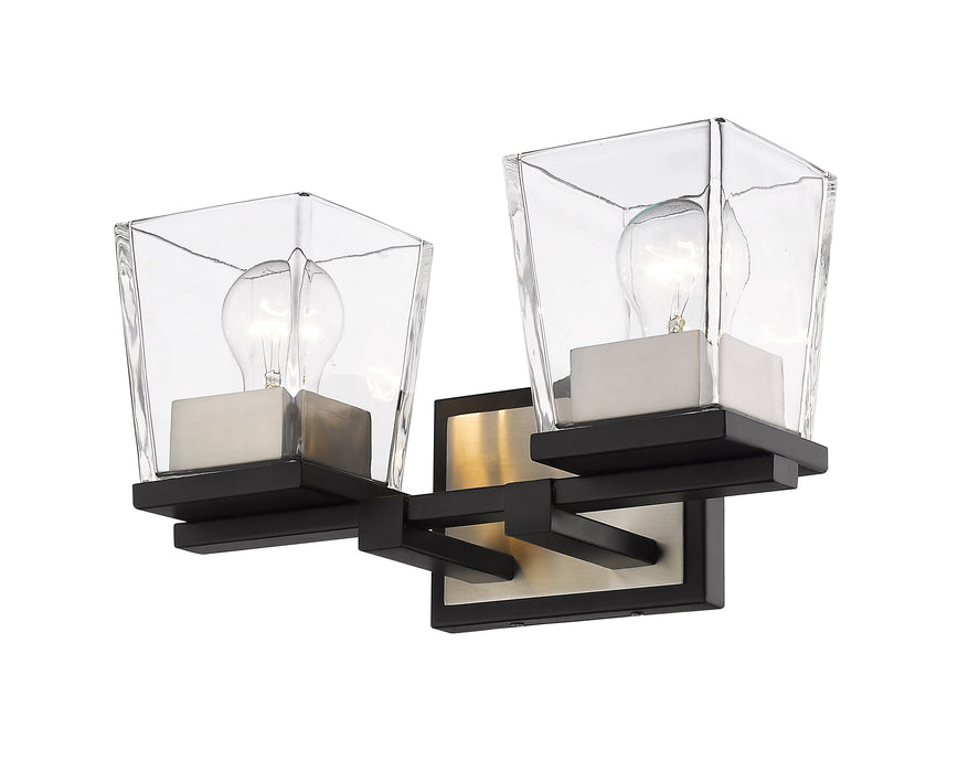 Vanity Z-Lite 475-2V-MB-BN Matte Black + Brushed Nickel Bleeker Street 2 Light Vanity Z-Lite