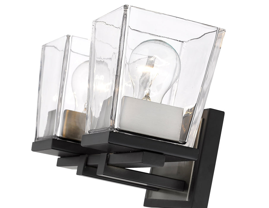 Vanity Z-Lite 475-2V-MB-BN Matte Black + Brushed Nickel Bleeker Street 2 Light Vanity Z-Lite