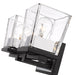 Vanity Z-Lite 475-2V-MB-CH Matte Black + Chrome Bleeker Street 2 Light Vanity Z-Lite