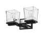 Vanity Z-Lite 475-2V-MB-CH Matte Black + Chrome Bleeker Street 2 Light Vanity Z-Lite
