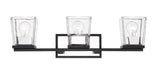 Vanity Z-Lite 475-3V-MB-CH Matte Black + Chrome Bleeker Street 3 Light Vanity Z-Lite