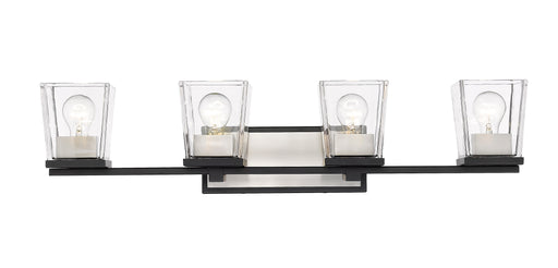 Vanity Z-Lite 475-4V-MB-BN Matte Black + Brushed Nickel Bleeker Street 4 Light Vanity Z-Lite