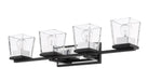 Vanity Z-Lite 475-4V-MB-CH Matte Black + Chrome Bleeker Street 4 Light Vanity Z-Lite