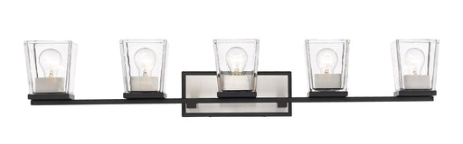 Vanity Z-Lite 475-5V-MB-BN Matte Black + Brushed Nickel Bleeker Street 5 Light Vanity Z-Lite