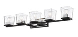 Vanity Z-Lite 475-5V-MB-CH Matte Black + Chrome Bleeker Street 5 Light Vanity Z-Lite