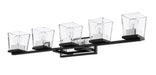 Vanity Z-Lite 475-5V-MB-CH Matte Black + Chrome Bleeker Street 5 Light Vanity Z-Lite