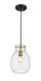 Pendant Z-Lite 476MP-MB-OBR Matte Black + Olde Brass Bella 1 Light Pendant Z-Lite
