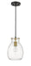 Pendant Z-Lite 476MP-MB-OBR Matte Black + Olde Brass Bella 1 Light Pendant Z-Lite