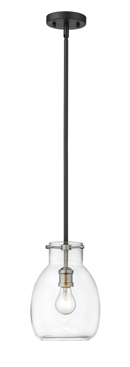 Pendant Z-Lite 476MP-ROD-MB-BN Matte Black + Brushed Nickel Bella 1 Light Pendant Z-Lite