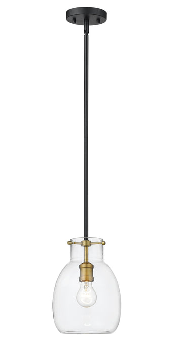 Pendant Z-Lite 476MP-ROD-MB-OBR Matte Black + Olde Brass Bella 1 Light Pendant Z-Lite