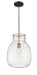 Pendant Z-Lite 476P-MB-OBR Matte Black + Olde Brass Bella 1 Light Pendant Z-Lite