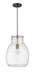 Pendant Z-Lite 476P-MB-OBR Matte Black + Olde Brass Bella 1 Light Pendant Z-Lite