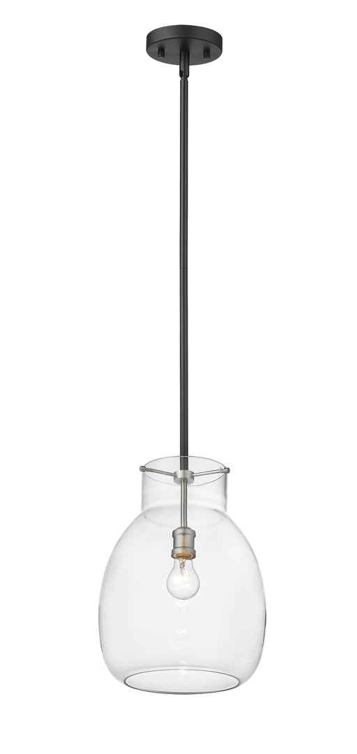 Pendant Z-Lite 476P-ROD-MB-BN Matte Black + Brushed Nickel Bella 1 Light Pendant Z-Lite