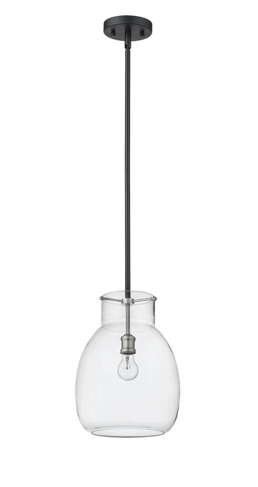 Pendant Z-Lite 476P-ROD-MB-BN Matte Black + Brushed Nickel Bella 1 Light Pendant Z-Lite
