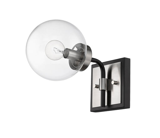 Wall Sconce Z-Lite 477-1S-MB-BN Matte Black + Brushed Nickel Parsons 1 Light Wall Sconce Z-Lite
