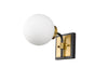 Wall Sconce Z-Lite 477-1S-MB-OBR Matte Black + Olde Brass Parsons 1 Light Wall Sconce Z-Lite