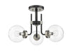 Semi Flush Mount Z-Lite 477-3SF-MB-BN Matte Black + Brushed Nickel Parsons 3 Light Semi Flush Mount Z-Lite