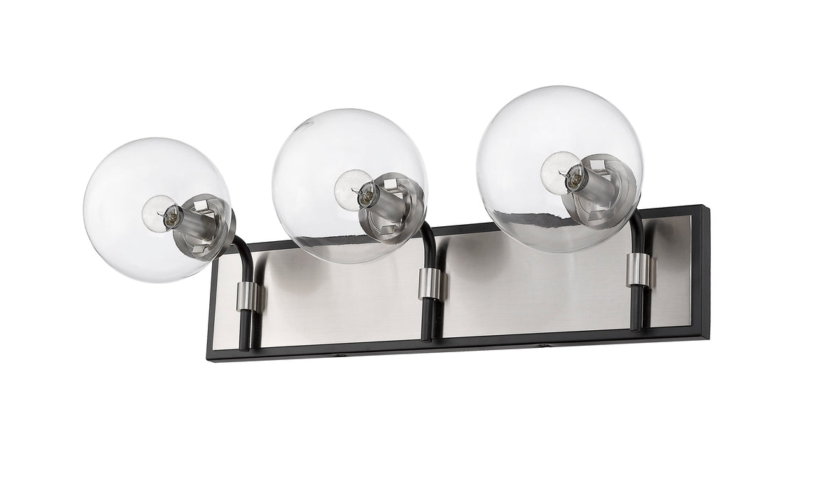 Vanity Z-Lite 477-3V-MB-BN Matte Black + Brushed Nickel Parsons 3 Light Vanity Z-Lite