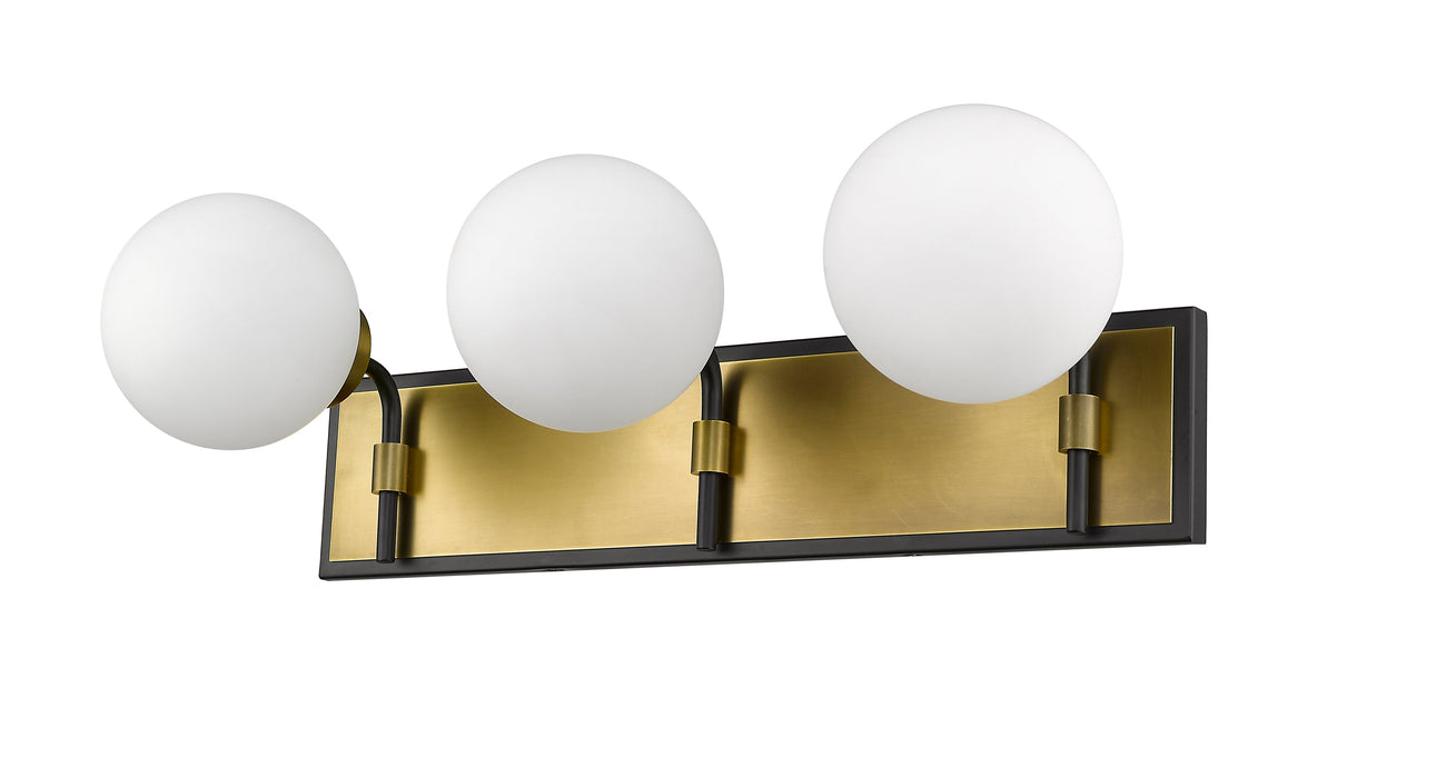 Vanity Z-Lite 477-3V-MB-OBR Matte Black + Olde Brass Parsons 3 Light Vanity Z-Lite