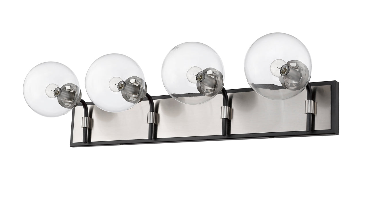 Vanity Z-Lite 477-4V-MB-BN Matte Black + Brushed Nickel Parsons 4 Light Vanity Z-Lite
