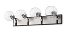 Vanity Z-Lite 477-4V-MB-BN Matte Black + Brushed Nickel Parsons 4 Light Vanity Z-Lite