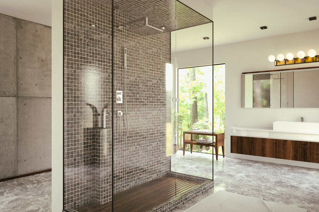 Vanity Z-Lite 477-5V-MB-OBR Matte Black + Olde Brass Parsons 5 Light Vanity Z-Lite