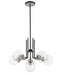 Chandelier Z-Lite 477-6MB-BN Matte Black + Brushed Nickel Parsons 6 Light Chandelier Z-Lite