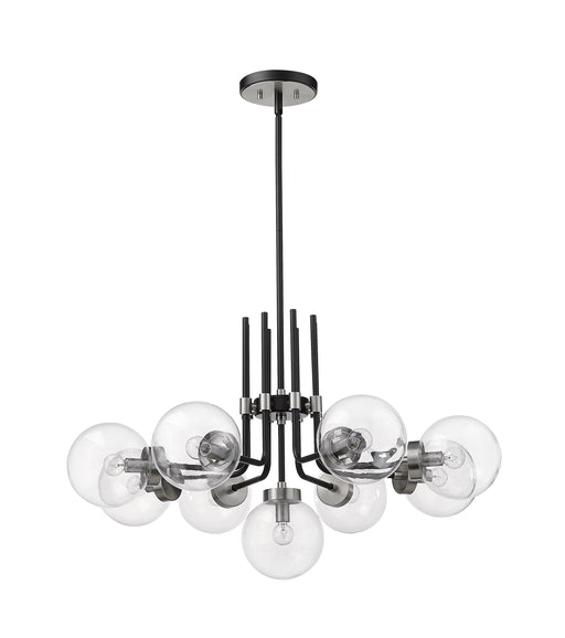 Chandelier Z-Lite 477-9MB-BN Matte Black + Brushed Nickel Parsons 9 Light Chandelier Z-Lite