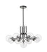 Chandelier Z-Lite 477-9MB-BN Matte Black + Brushed Nickel Parsons 9 Light Chandelier Z-Lite