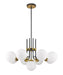 Chandelier Z-Lite 477-9MB-OBR Matte Black + Olde Brass Parsons 9 Light Chandelier Z-Lite