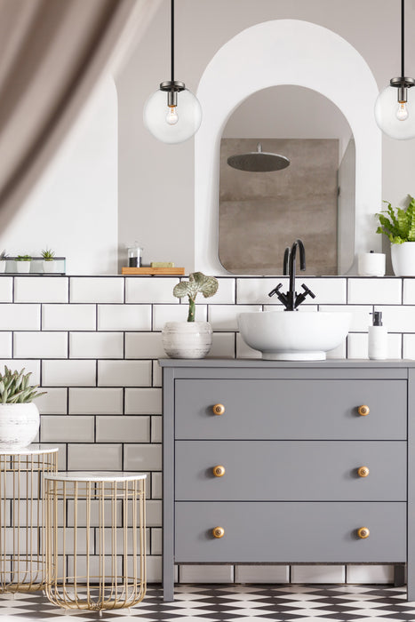 Pendant Z-Lite 477P10-MB-BN Matte Black + Brushed Nickel Parsons 1 Light Pendant Z-Lite