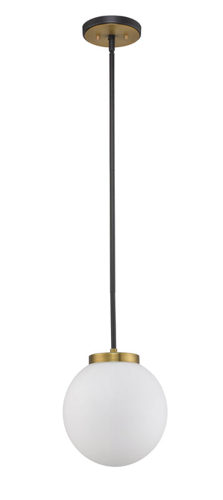 Pendant Z-Lite 477P10-MB-OBR Matte Black + Olde Brass Parsons 1 Light Pendant Z-Lite