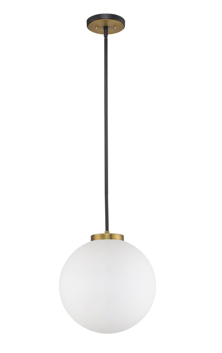 Pendant Z-Lite 477P14-MB-OBR Matte Black + Olde Brass Parsons 1 Light Pendant Z-Lite
