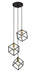 Chandelier Z-Lite 478-3BRZ-OBR Bronze + Olde Brass Vertical 3 Light Chandelier Z-Lite