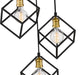 Chandelier Z-Lite 478-3BRZ-OBR Bronze + Olde Brass Vertical 3 Light Chandelier Z-Lite
