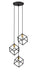 Chandelier Z-Lite 478-3BRZ-OBR Bronze + Olde Brass Vertical 3 Light Chandelier Z-Lite