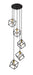 Chandelier Z-Lite 478-5BRZ-OBR Bronze + Olde Brass Vertical 5 Light Chandelier Z-Lite