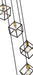Chandelier Z-Lite 478-5BRZ-OBR Bronze + Olde Brass Vertical 5 Light Chandelier Z-Lite