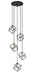 Chandelier Z-Lite 478-5BRZ-OBR Bronze + Olde Brass Vertical 5 Light Chandelier Z-Lite