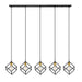 Linear Chandelier Z-Lite 478-5L-BRZ-OBR Bronze + Olde Brass Vertical 5 Light Linear Chandelier Z-Lite