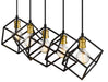 Linear Chandelier Z-Lite 478-5L-BRZ-OBR Bronze + Olde Brass Vertical 5 Light Linear Chandelier Z-Lite