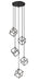 Chandelier Z-Lite 478-5MB-BN Matte Black + Brushed Nickel Vertical 5 Light Chandelier Z-Lite