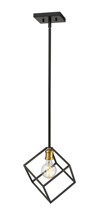Pendant Z-Lite 478P11-BRZ-OBR Bronze + Olde Brass Vertical 1 Light Pendant Z-Lite