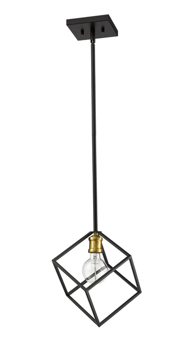 Pendant Z-Lite 478P11-BRZ-OBR Bronze + Olde Brass Vertical 1 Light Pendant Z-Lite